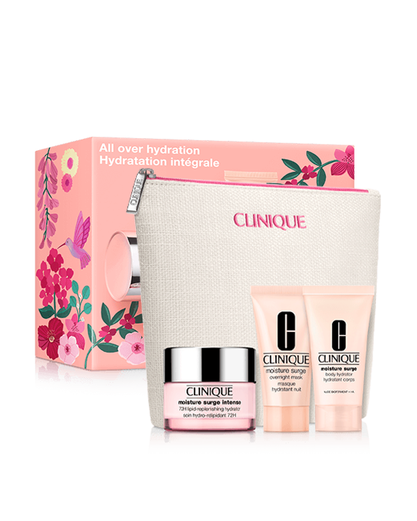All Over Hydration Skincare Set, A most-loved Moisture Surge™ trio for head-to-toe hydration